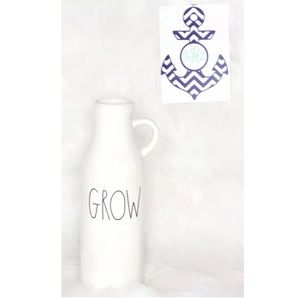 Rae Dunn GROW Milk Bottle Vase